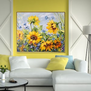 Ukraine Sunflower Oil Painting Original Art Work Sunflowers - Etsy