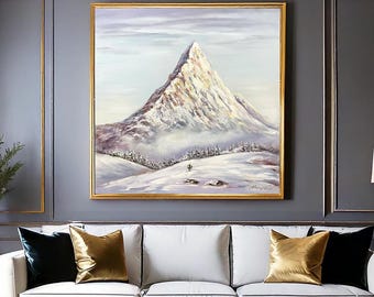 貴重、ヒマラヤの油絵、ヒマラヤ山脈、大型油絵、マチャプチャレ、ホテルのロビーに 特集 貴重、ヒマラヤの油絵、ヒマラヤ山脈、大型油絵、マチャプチャレ