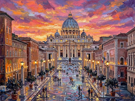 バチカン市国油絵、サン・ピエトロ大聖堂のオリジナル壁画、イタリア