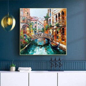 Venice Oil Painting Original Italy Painting Venetian Art Italian ...