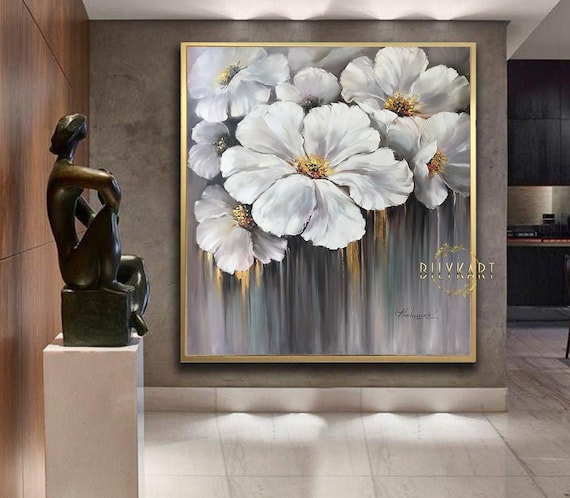 Deco Jard Abstrait Fleurs Met Rou