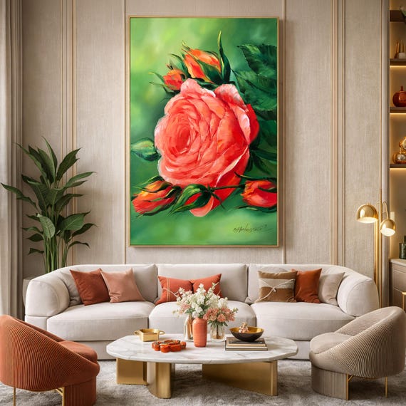 薔薇 花 油絵 山本彪一 油彩画 4号 薔薇 静物画 花 油絵 バラ