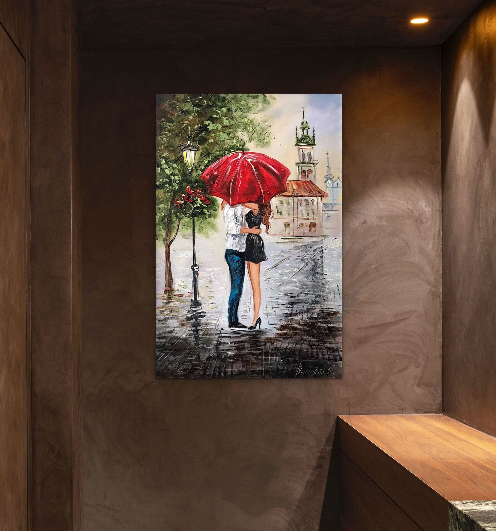 Romantic Couple Painting Canvas Love Date Night Art for Home Etsy