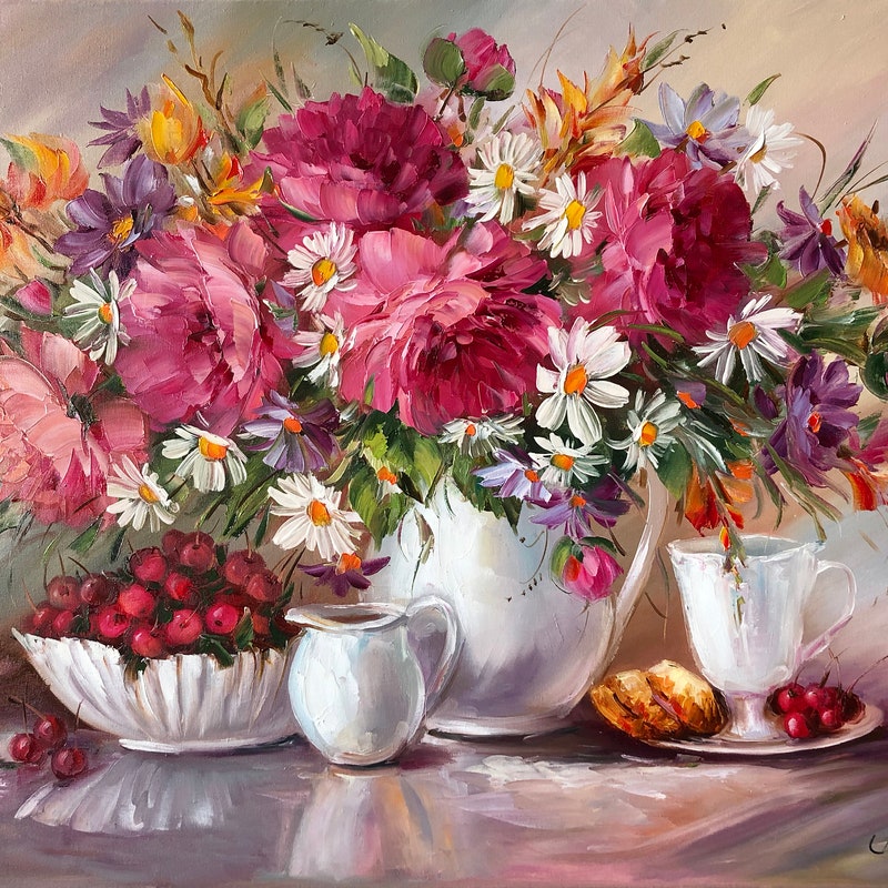 Floral Artwork - Etsy