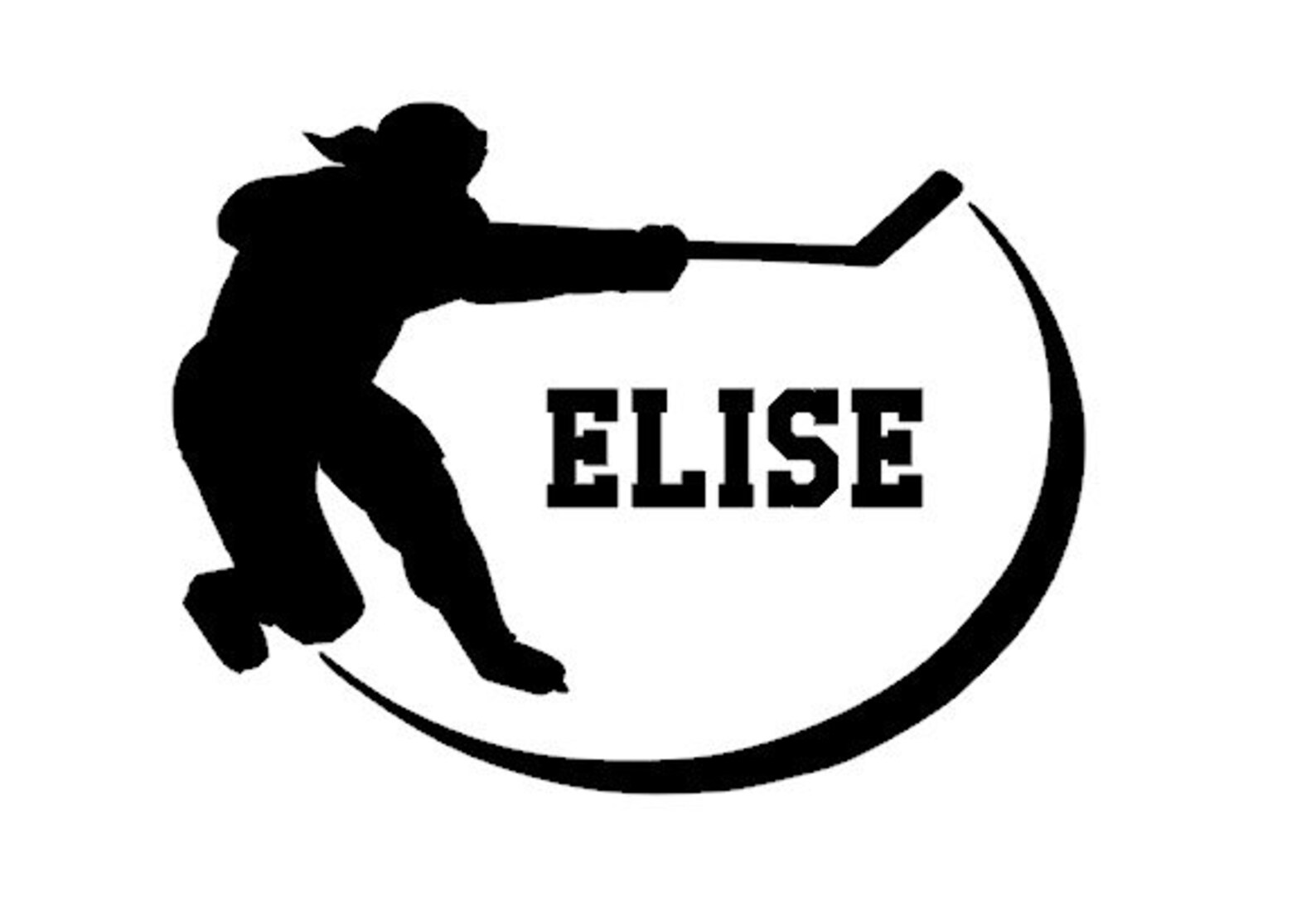 Female HOCKEY Personalized Wall Decal Hockey Player. BULK ORDER