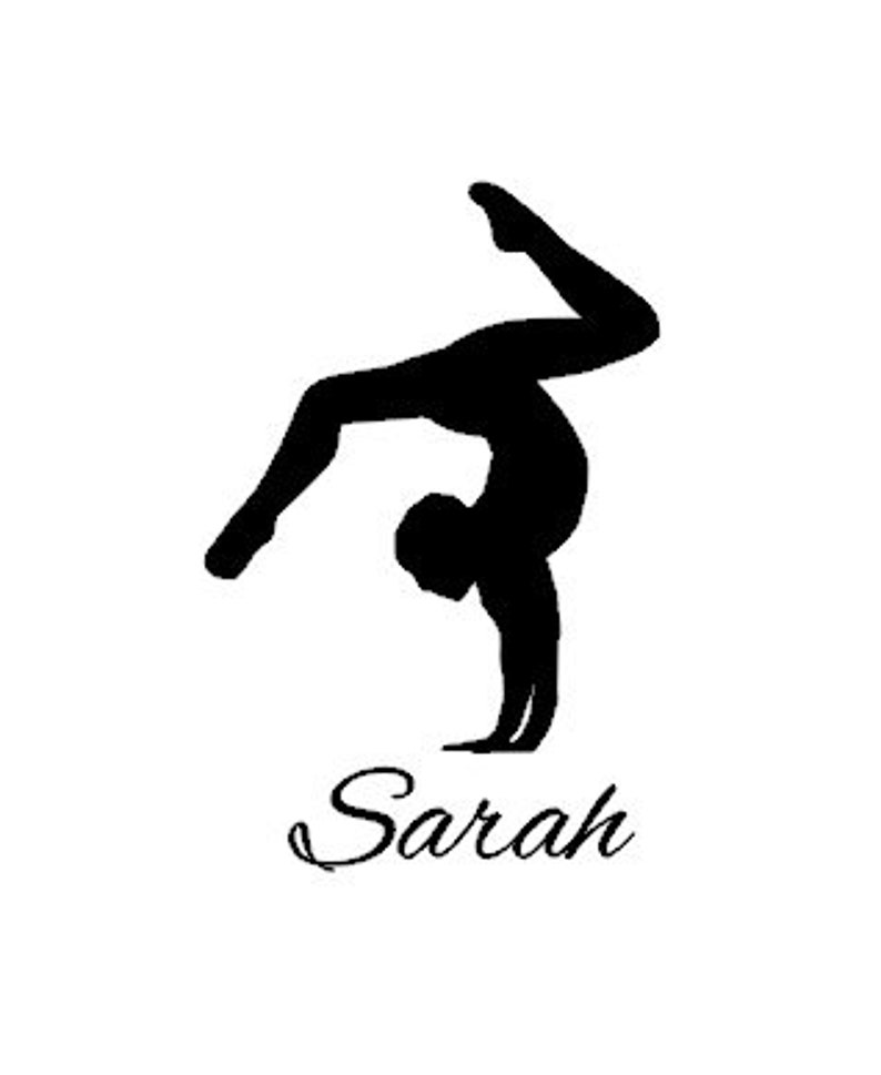 Gymnast Dancer ACRO. Personalized Wall Decal. Custom Made With Etsy