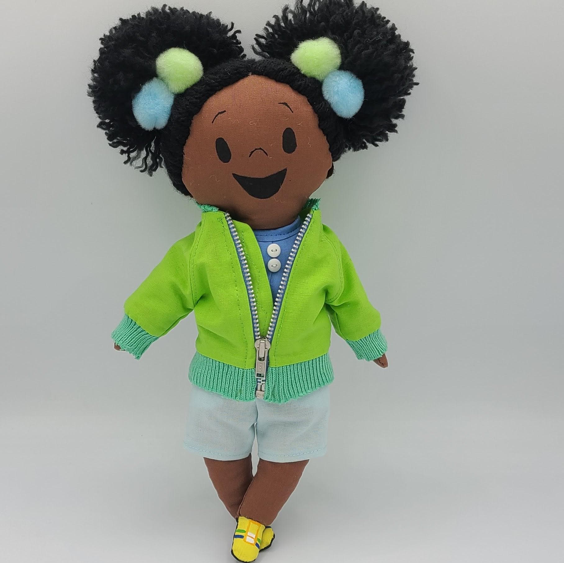 Jojo and Gran Gran Inspired . Hand Made, African Rag Doll, Soft