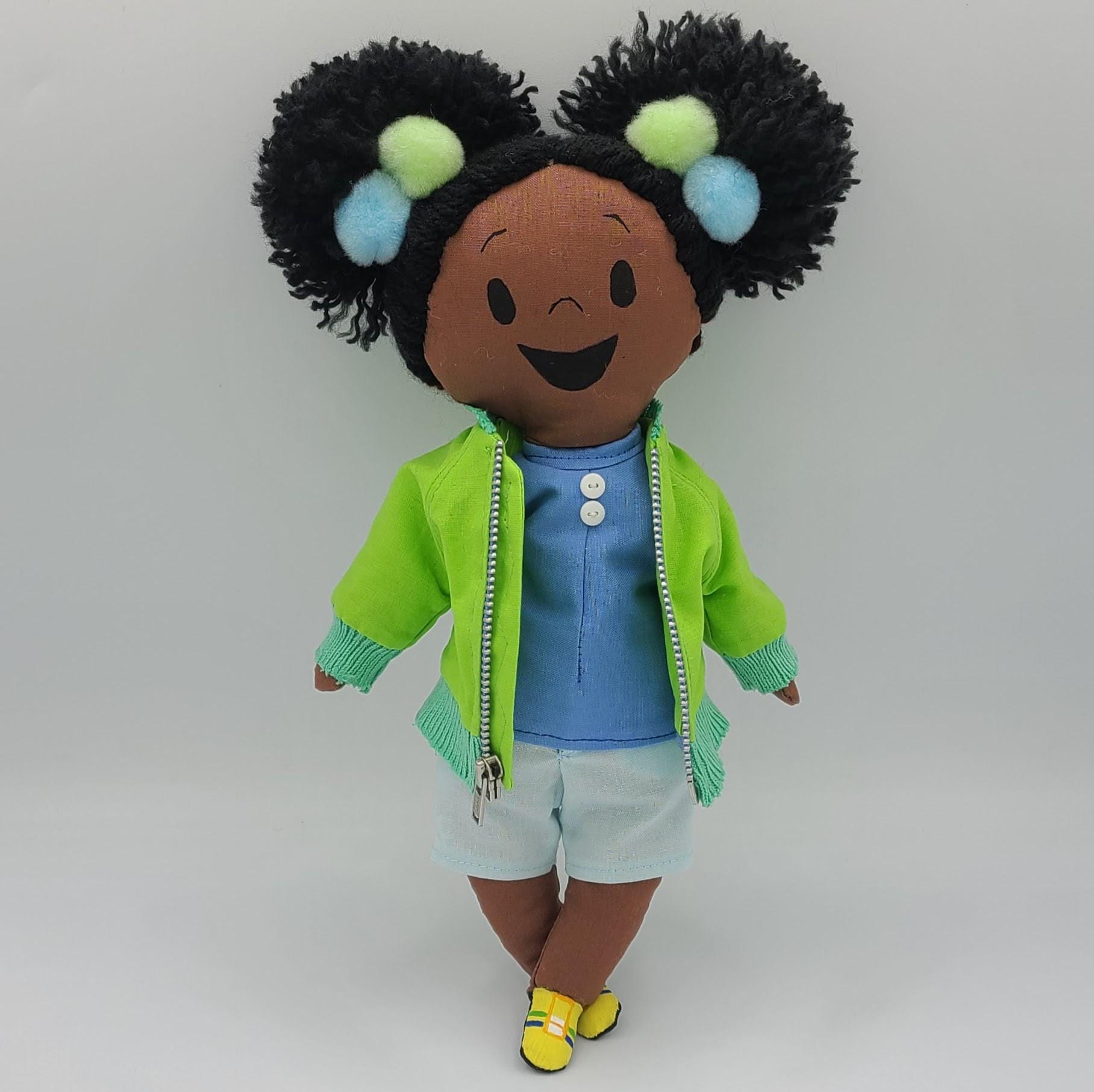 Jojo and Gran Gran Inspired . Hand Made, African Rag Doll, Soft