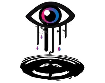 Illustration abstraite d'un œil, art emo, art gothique, à imprimer, téléchargement numérique