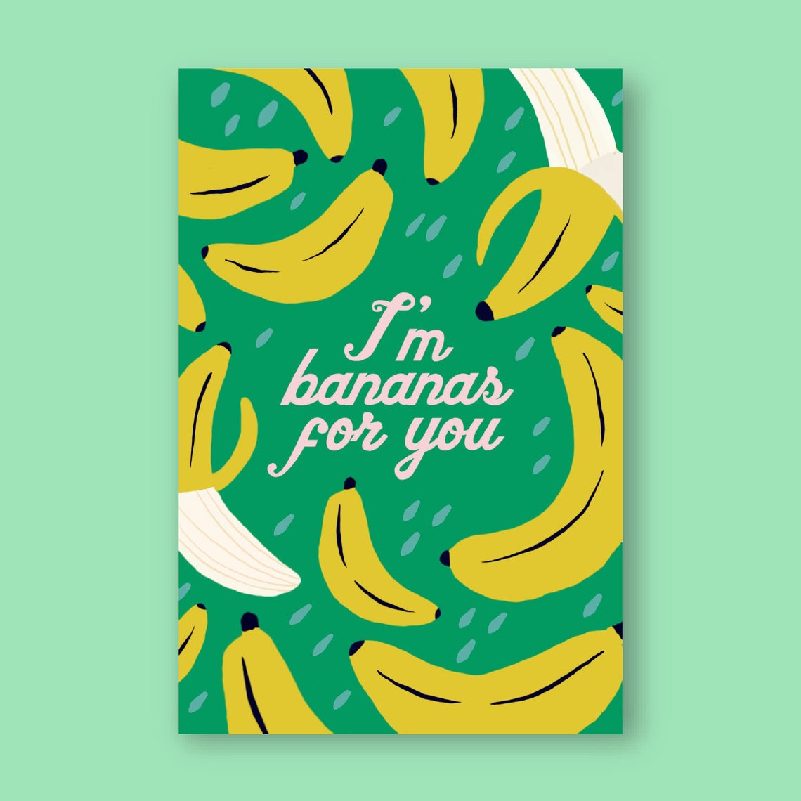 Banana Greeting Cards Multipack of Greeting Cards Greeting - Etsy