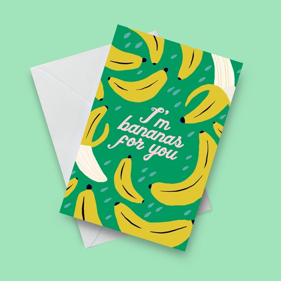 Banana Greeting Cards Multipack of Greeting Cards Greeting Etsy