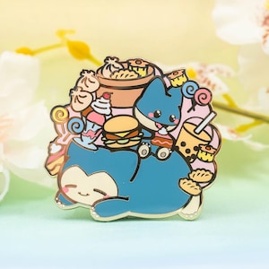 Snorlax Munchlax Pokemon Pin / Süßer Mimikyu Emaille Pin / Pokemon TKG Pin / Psyduck Emaille Anstecker / Pokemon Essen Pins / Magikarp Anstecker