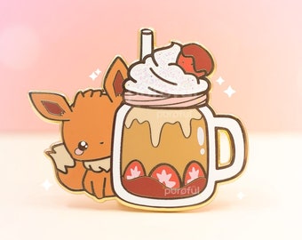 Shiny Eevee Pin Badge – Cup of Cards