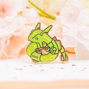 Rayquaza Enamel Pin / Serpentine Enamel Pin / Dragon Pokemon Pin / Mega Evolution Pins / Kyogre Enamel Pin / Groudon Enamel Pin