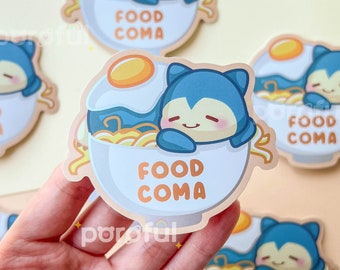 Cute Snorlax Sticker / Food Coma Sticker / Kawaii Snorlax Pokemon Sticker / Snorlax Peeker Bumper Decal / Hungry Snorlax Sticker