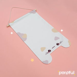 Kawaii Cute Calico Cat Pin Display Banner / Cat Enamel Pin Board / Enamel Pin Hoop / Cat Kitten Kitties Enamel Pin Collection Display