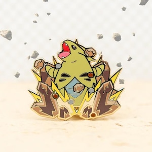 Pin esmaltado de Tyranitar / Pin de Pokémon Larvitar Pupitar Tyranitar / Pin de Mega Dragonite / Pin esmaltado de Garchomp, Salamence, Zygarde, Rayquaza y Gyarados