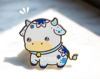 Cute Chinese Zodiac Animal Enamel Pins / Chinese Zodiac Ox Pin / Chinese Zodiac Cow Pin / Year of the Ox Pin / Year of the Cow Pin