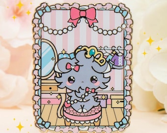 Espurr Anstecknadel / Espurr Generations Radiant Collection Sammelkarte / Meowstic Dedenne Minccino Anstecknadel / Niedliches Pokémon-Abzeichen / Skitty