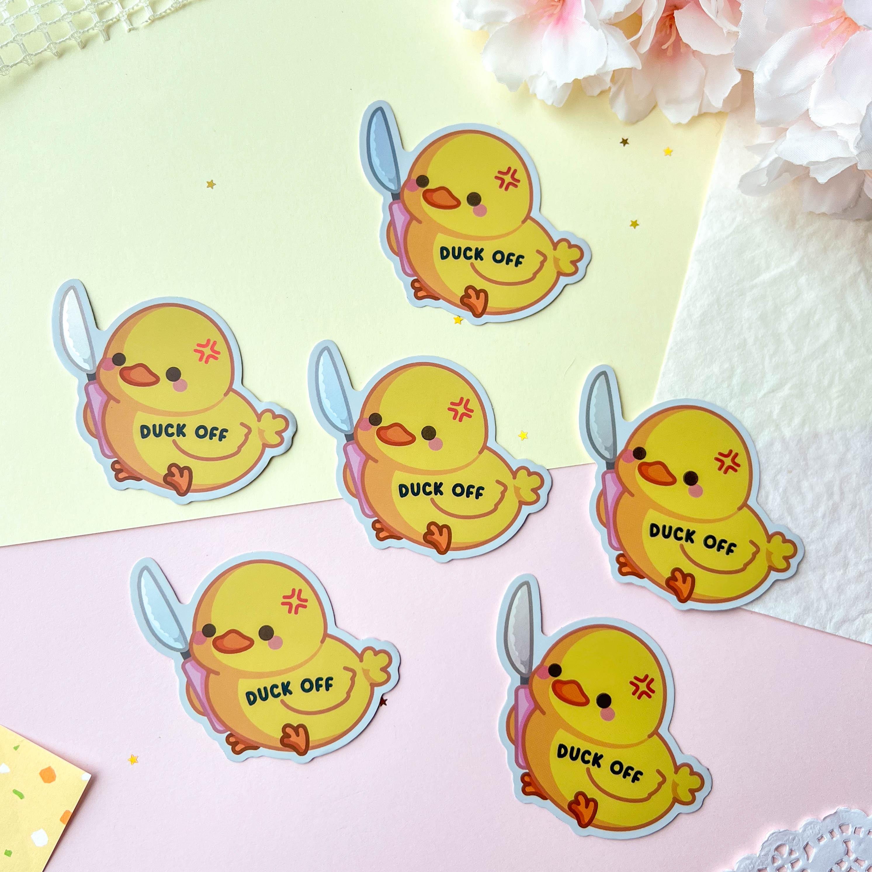 Duck off Vinyl Sticker / Cute Duck Sticker / Baby Duckling Sticker ...