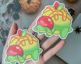 Appletun Sticker / Cute Apple Pie Dragon Sticker / Applin Sticker / Dipplin Applin Vinyl Sticker / Hydrapple Pokemon Sticker / Food Stickers