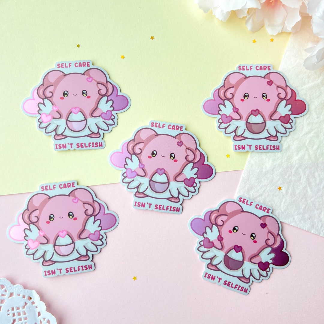 Blissey Self Care Vinyl Sticker / Self Care Isn't Selfish Sticker ...
