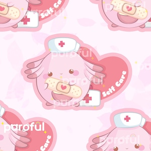 Pegatina de Pokémon Kawaii Cute Chansey / Pegatina de Pokémon Nurse Joy / Pegatina de trabajador de primera línea / Pegatinas de trabajador sanitario / Pegatina de vacunado