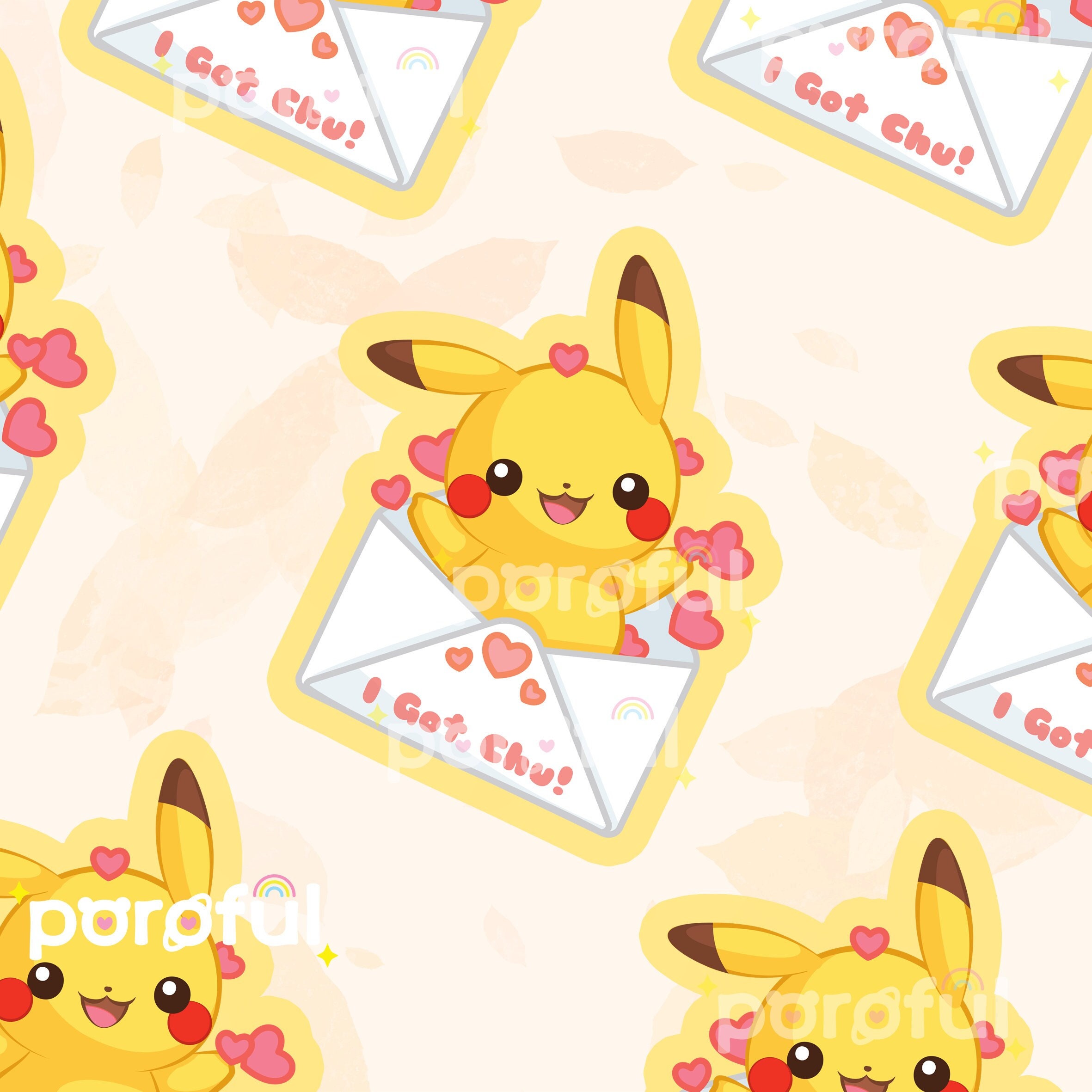 Kawaii Cute Pikachu Pokemon Vinyl Stickers / Surprised Pikachu Meme Sticker  / Affirmation Positivity Sticker / Pichu Pikachu Raichu Stickers 