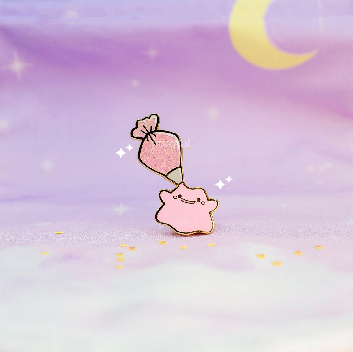 Ditto Pin Cute Ditto Enamel Pin / Shiny Ditto Pin / Ditto Pokemon Pin / Kawaii ...