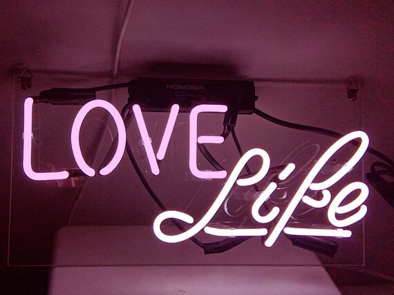 Glass Neon Light Sign Decor Wall Window Home Room Handmade Etsy