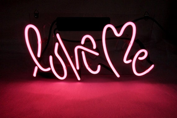 Clear Glass Neon Light Sign Decor Wall Window Home Room Etsy