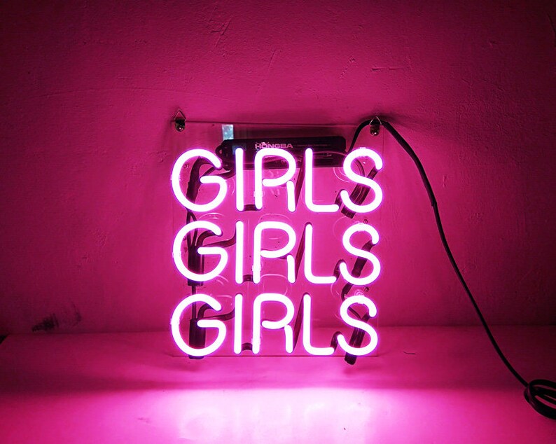 Handmade Glass Neon Light Sign Decor Wall Window Home Room Etsy