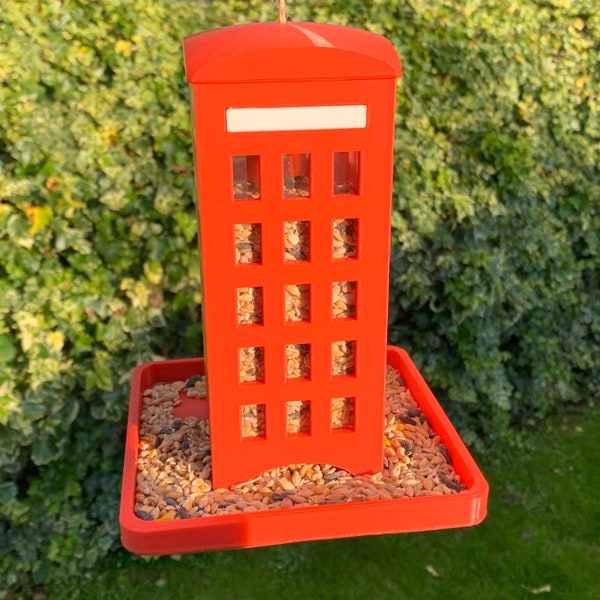 STL Files to 3D Print United Kingdom Red Telephone Box Bird Feeder