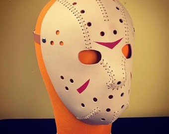 100% Genuine Leather Jason Voorhees Mask (Shop Soiled)