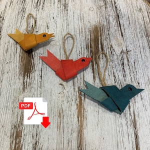 Artizan Leather Hanging Bird Ornaments PDF, 3 different styles in 1 pattern