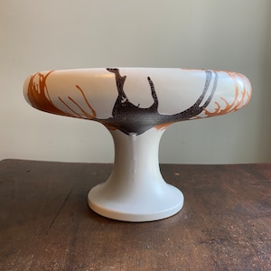 Large Vintage Haeger Pottery Lava Vase: Mid Century Modern Centerpiece