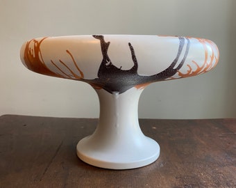 Large Vintage Haeger Pottery Earthwrap Lava Vase -  Mid Century Modern Maycomb, Illinois Art Pottery Dish Bowl Pot Centerpiece MCM Retro