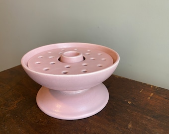 Vintage Ceramic Mid Century Modern Flower Frog - Royal Haeger Barbie Pink Flower Plant Succulent Pot House Plant Planter 1960s MCM 1950s