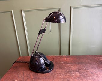 Vintage Black Silver Telescoping Desk Lamp – MCM Atomic Task Light