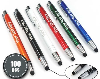 Stylo à bille avec gravure. Nos stylos gravés personnalisés constituent un cadeau parfait pour les invités - fonction stylet / Touch Pen