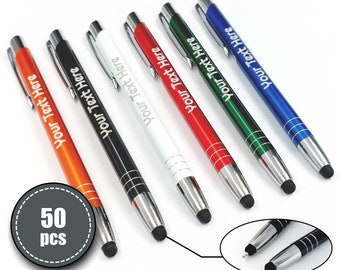 Kugelschreiber mit Gravur. Unsere personalisierten gravierten Stifte sind ein perfektes Geschenk für Gäste - Touchpen Funktion / Touch Pen