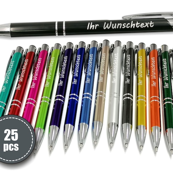 Kugelschreiber mit Gravur. Unsere personalisierten gravierten Stifte sind ein perfektes Geschenk für Gäste sowie ein großartiges Werbegadget