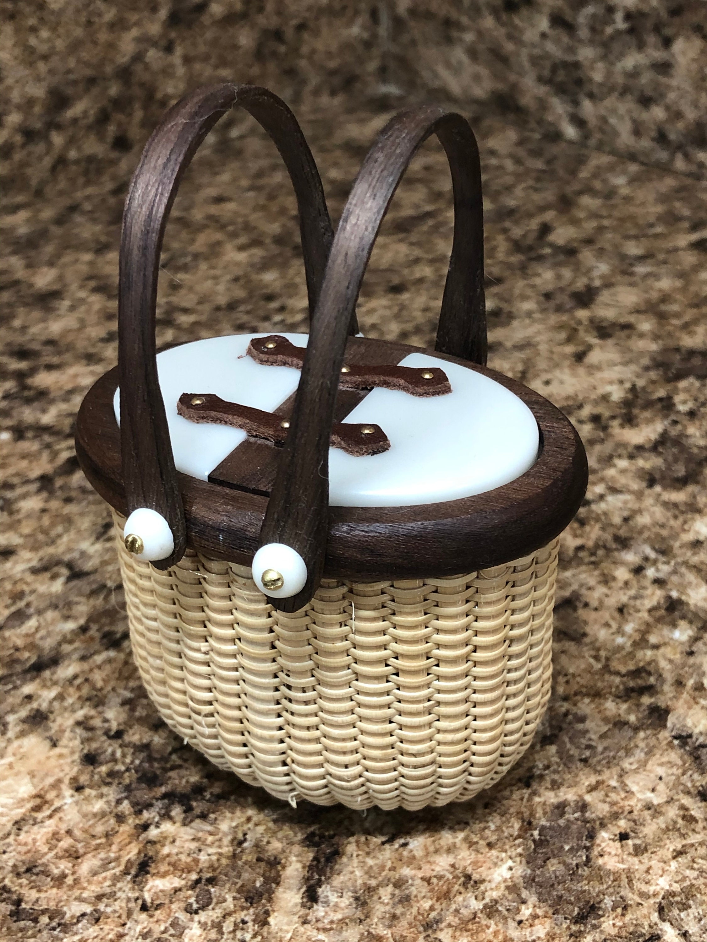 Nantucket Double Handle Mini Picnic Basket — Nantucket Creations