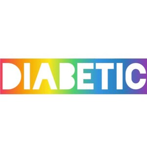 Rainbow diabetic sticker