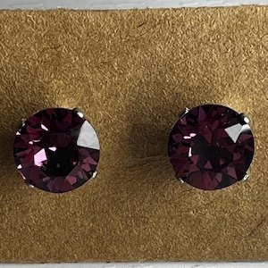 Light Purple Swarovski Crystal Studs