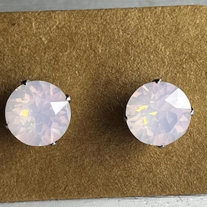 Pendientes de cristal Swarovski en color rosa bebé