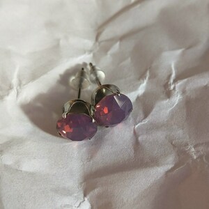 Milky Purple Swarovski® Crystal Studs