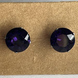 Purple Swarovski Crystal Studs
