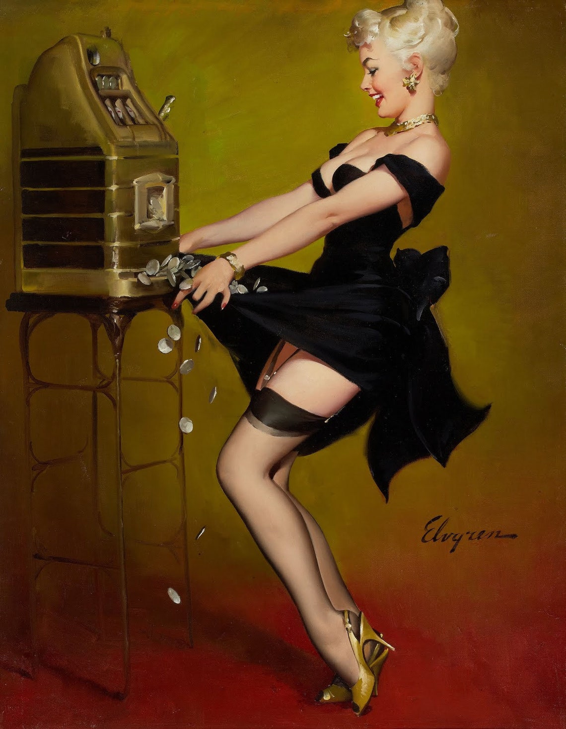 Gil Elvgren 2024 Calendar Google Maps Alisha Merrilee