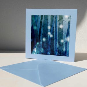 Grußkarte "Waldfee", quadratisch 13x13 cm, Klappkarte mit Umschlag